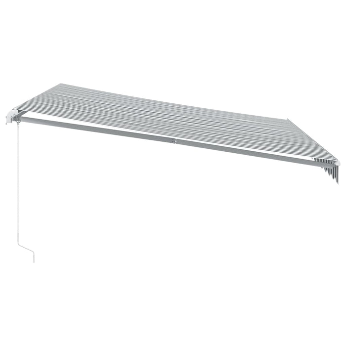 Copertină retractabilă manual cu LED, antracit/alb, 400x350 cm - WALTI WALTI