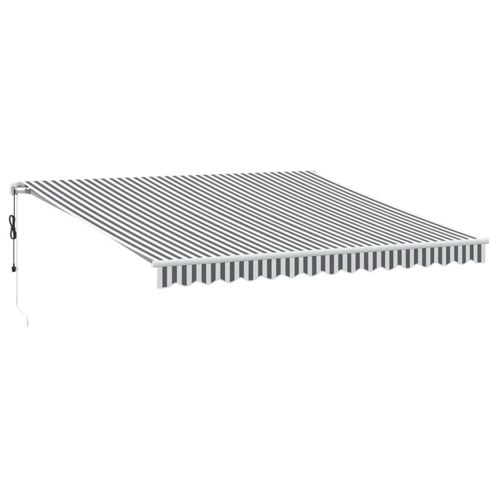 Copertină retractabilă automat, antracit/alb, 400x350 cm - WALTI WALTI