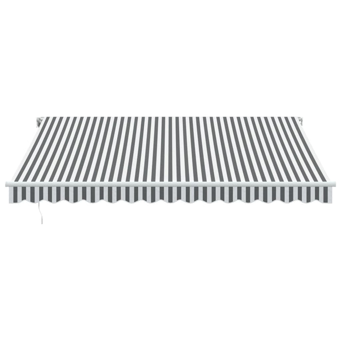 Copertină retractabilă automat, antracit/alb, 400x350 cm - WALTI WALTI
