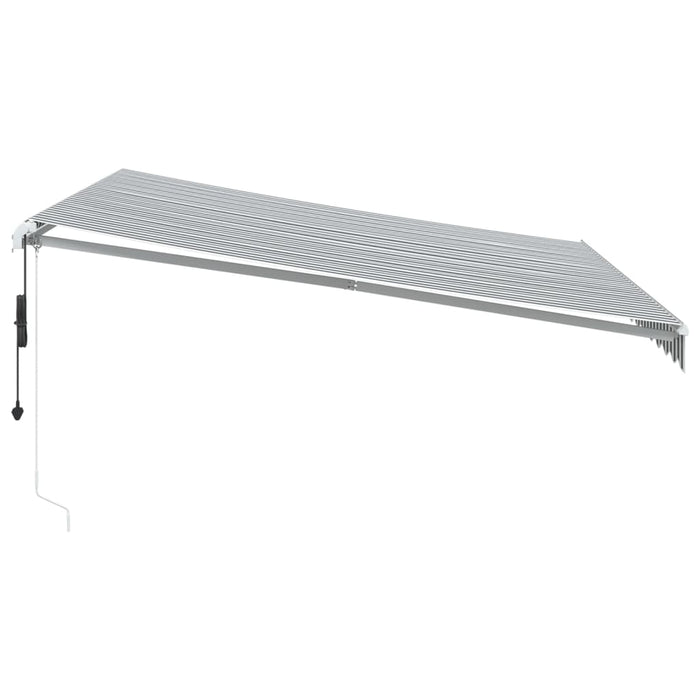 Copertină retractabilă automat, antracit/alb, 400x350 cm - WALTI WALTI