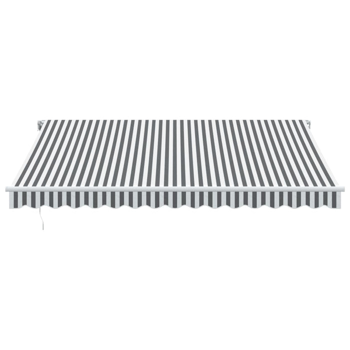 Copertină retractabilă automat cu LED, antracit/alb, 400x350 cm - WALTI WALTI