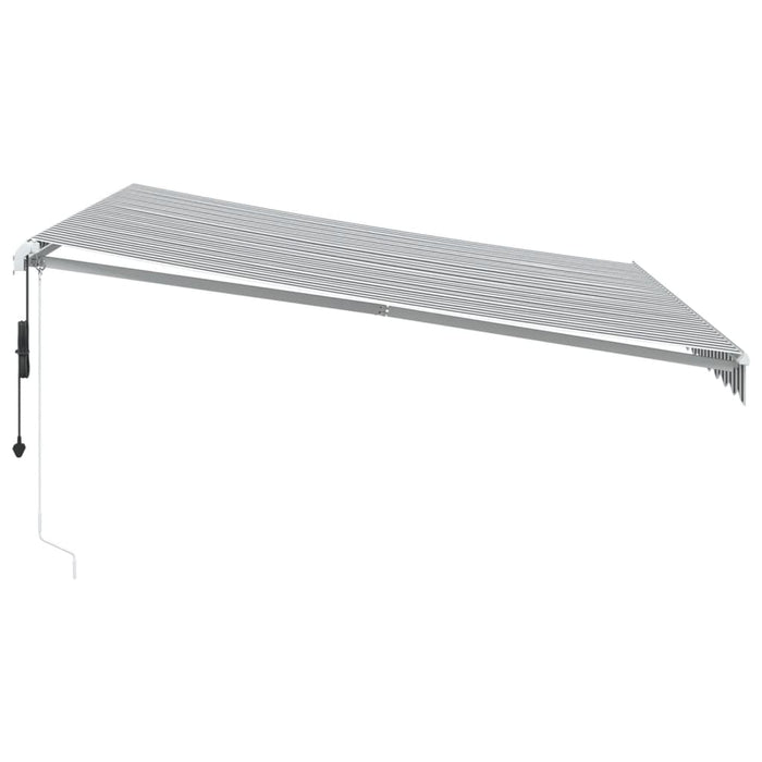 Copertină retractabilă automat cu LED, antracit/alb, 400x350 cm - WALTI WALTI