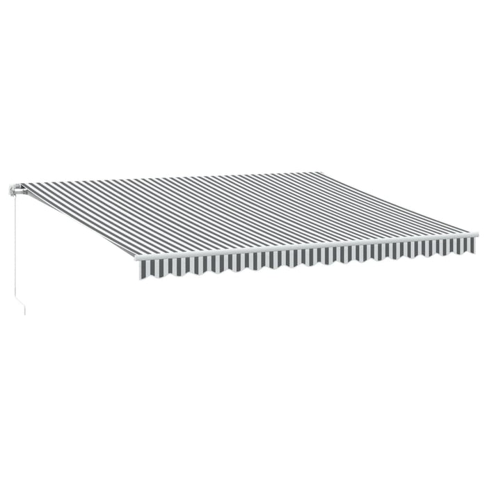 Copertină retractabilă manual, antracit/alb, 450x350 cm - WALTI WALTI