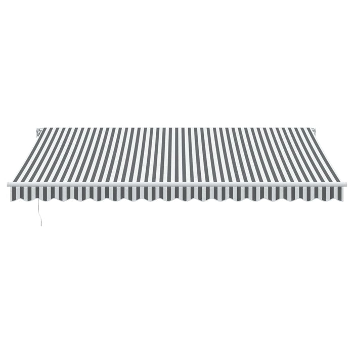 Copertină retractabilă manual, antracit/alb, 450x350 cm - WALTI WALTI