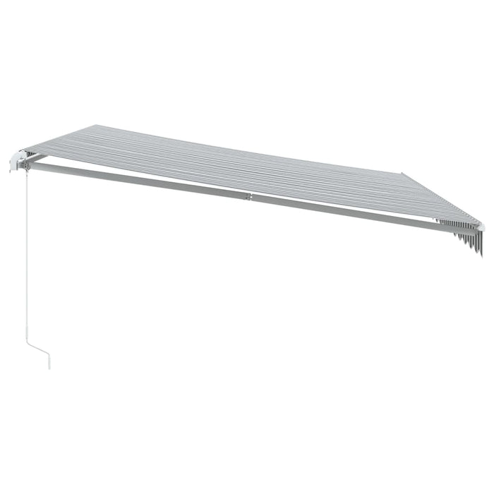 Copertină retractabilă manual, antracit/alb, 450x350 cm - WALTI WALTI