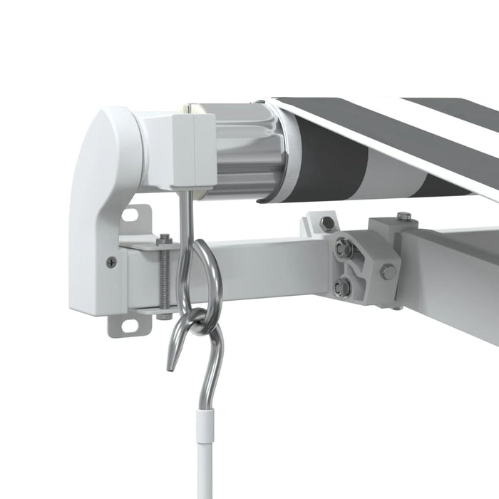Copertină retractabilă manual, antracit/alb, 450x350 cm - WALTI WALTI