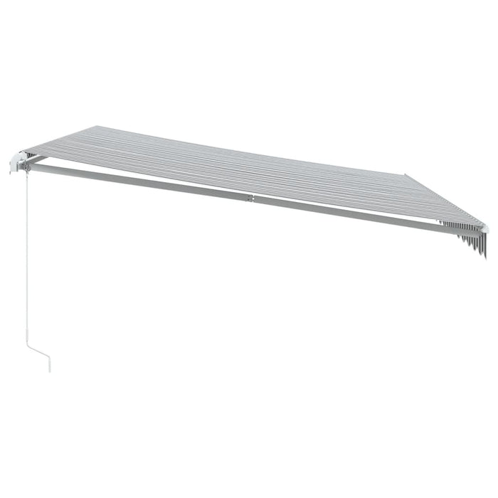 Copertină retractabilă manual cu LED, antracit/alb, 450x350 cm - WALTI WALTI