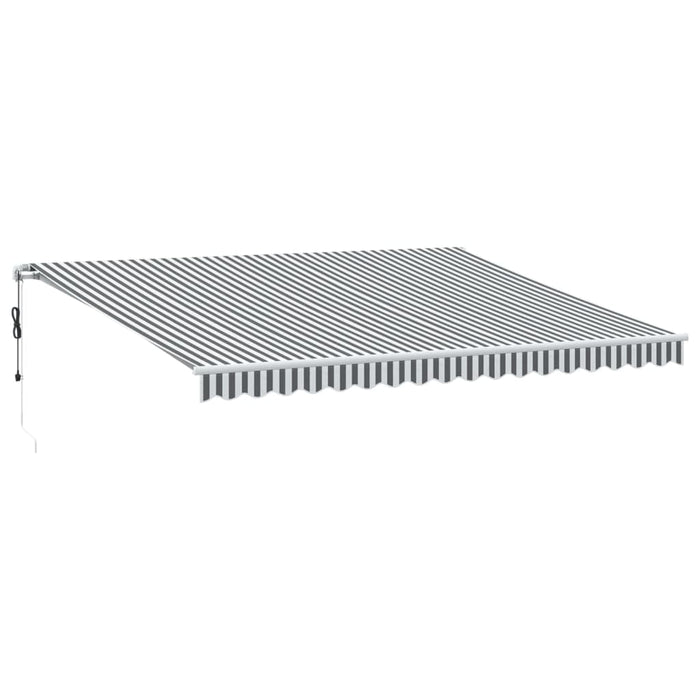 Copertină retractabilă automat, antracit/alb, 450x350 cm - WALTI WALTI