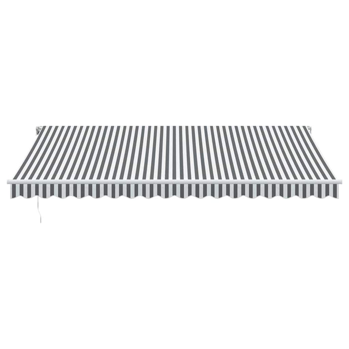 Copertină retractabilă automat, antracit/alb, 450x350 cm - WALTI WALTI
