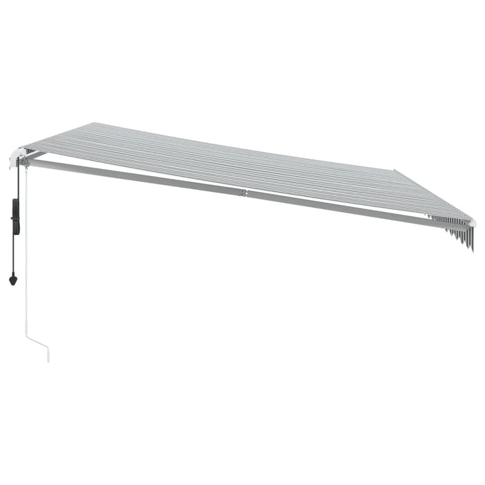 Copertină retractabilă automat, antracit/alb, 450x350 cm - WALTI WALTI