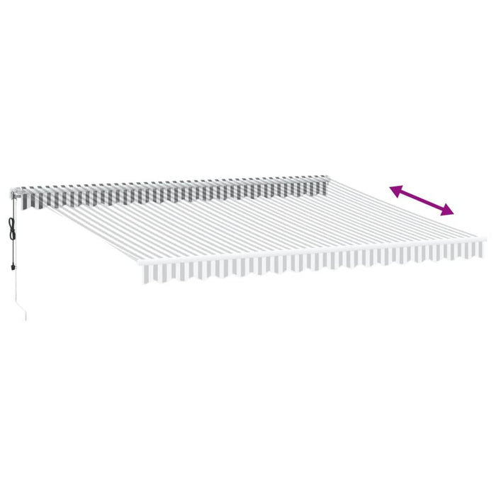 Copertină retractabilă automat, antracit/alb, 450x350 cm - WALTI WALTI