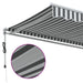 Copertină retractabilă automat, antracit/alb, 450x350 cm - WALTI WALTI