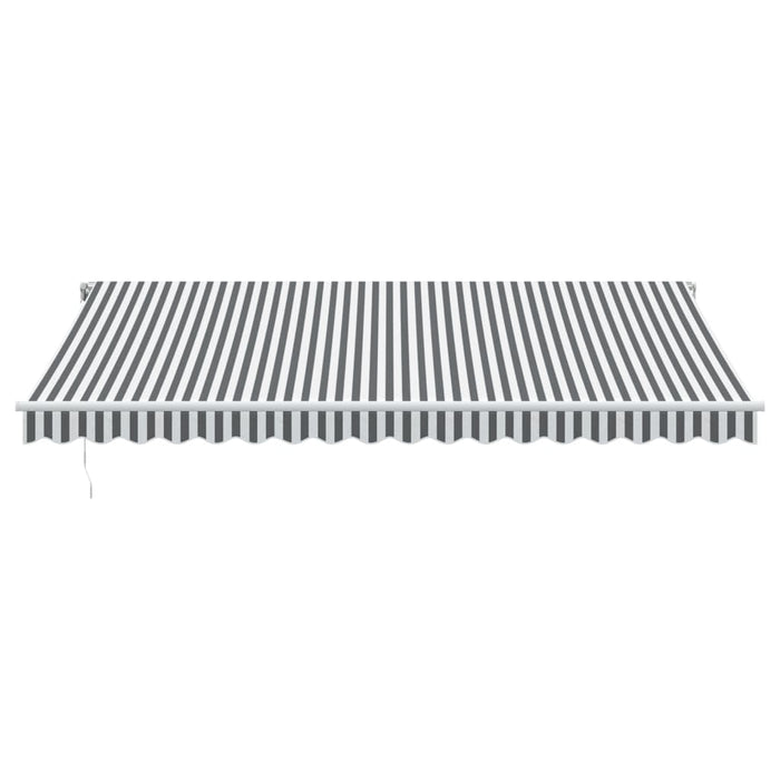 Copertină retractabilă automat cu LED, antracit/alb, 450x350 cm - WALTI WALTI