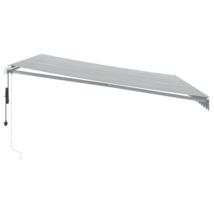 Copertină retractabilă automat cu LED, antracit/alb, 450x350 cm - WALTI WALTI