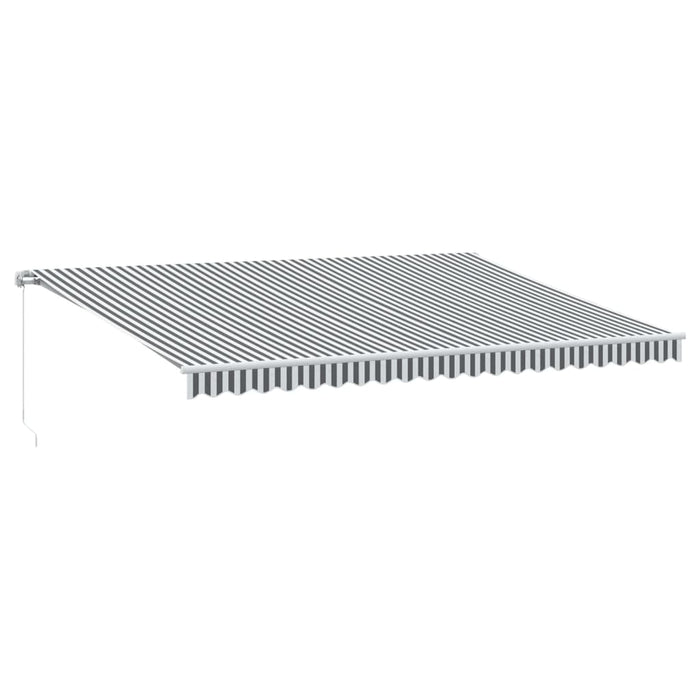 Copertină retractabilă manual, antracit/alb, 500x350 cm - WALTI WALTI
