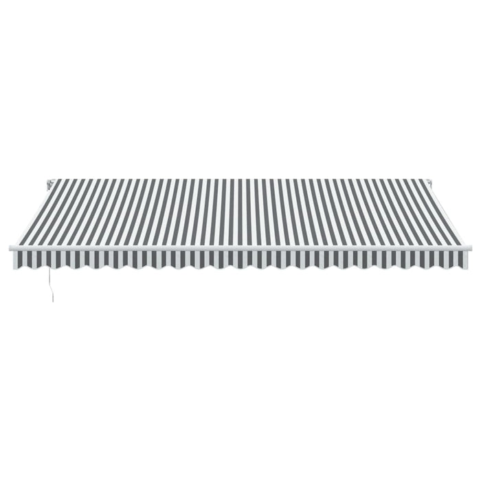 Copertină retractabilă manual, antracit/alb, 500x350 cm - WALTI WALTI
