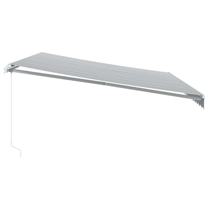 Copertină retractabilă manual, antracit/alb, 500x350 cm - WALTI WALTI