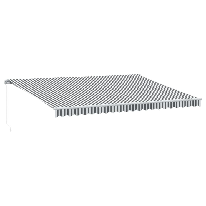 Copertină retractabilă manual cu LED, antracit/alb, 500x350 cm WALTI