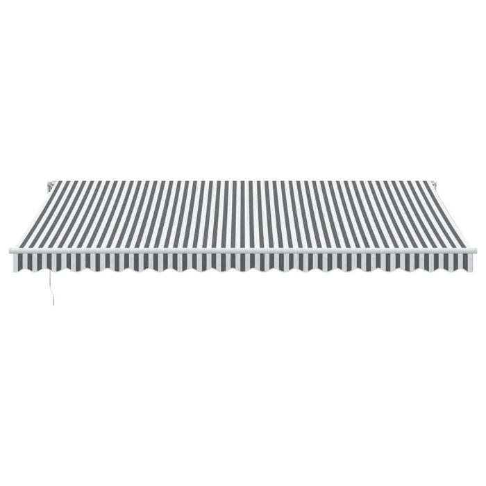 Copertină retractabilă manual cu LED, antracit/alb, 500x350 cm WALTI