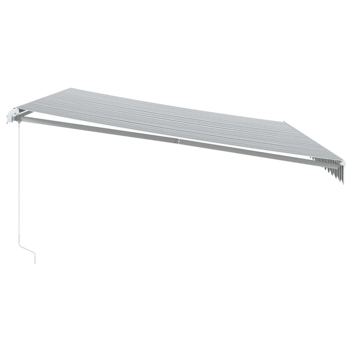 Copertină retractabilă manual cu LED, antracit/alb, 500x350 cm WALTI