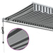 Copertină retractabilă automat, antracit/alb, 500x350 cm - WALTI WALTI
