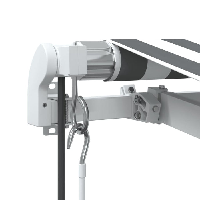 Copertină retractabilă automat, antracit/alb, 500x350 cm - WALTI WALTI