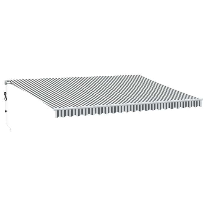 Copertină retractabilă automat cu LED, antracit/alb, 500x350 cm - WALTI WALTI