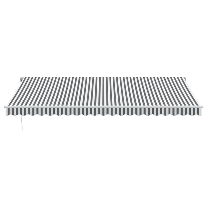 Copertină retractabilă automat cu LED, antracit/alb, 500x350 cm - WALTI WALTI