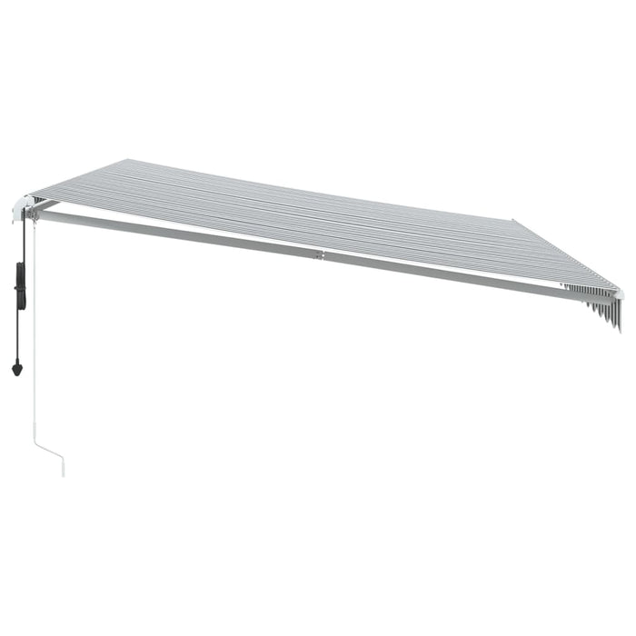 Copertină retractabilă automat cu LED, antracit/alb, 500x350 cm - WALTI WALTI