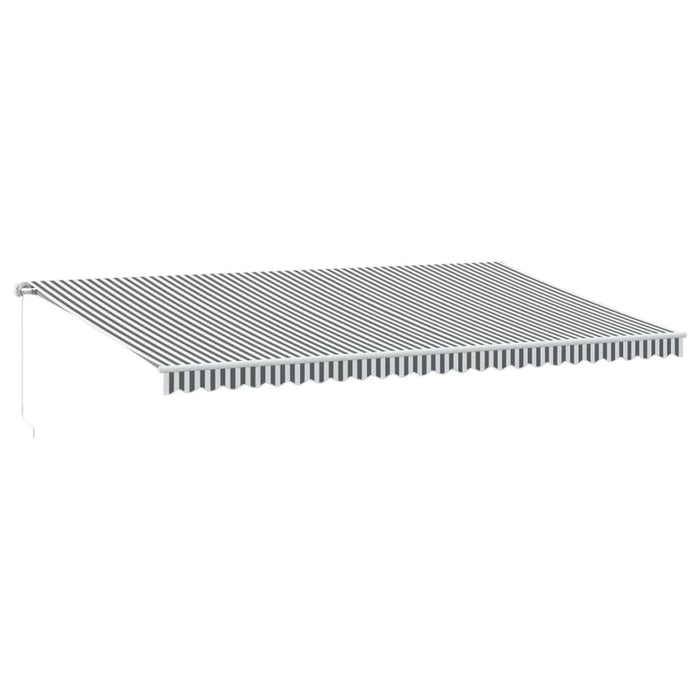 Copertină retractabilă Antracit și Alb 600 × 350 cm WALTI