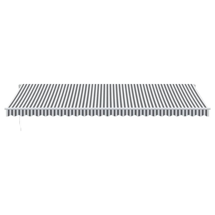 Copertină retractabilă Antracit și Alb 600 × 350 cm WALTI