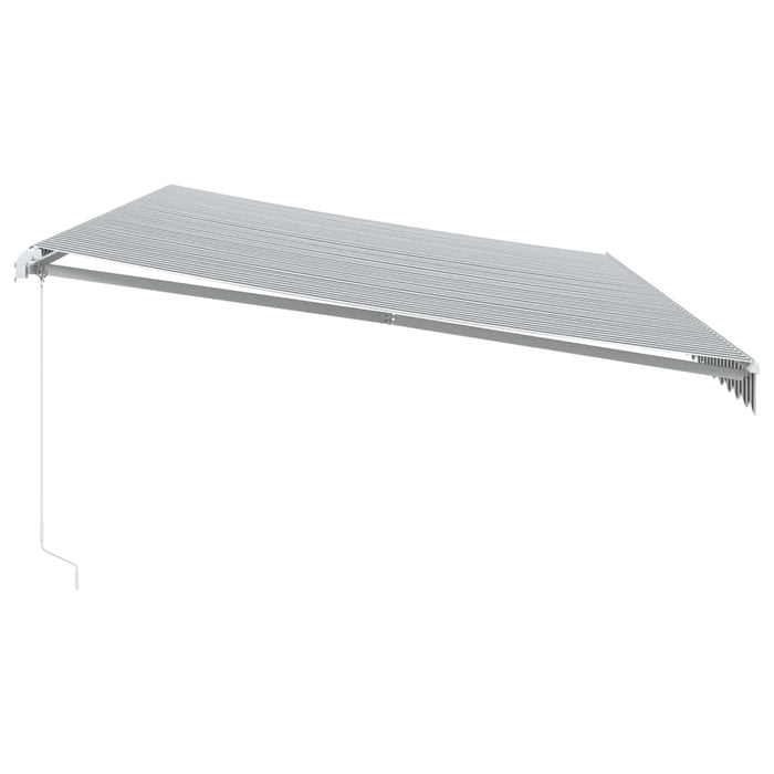 Copertină retractabilă Antracit și Alb 600 × 350 cm WALTI