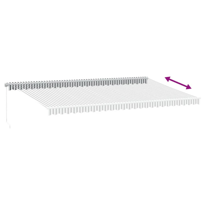 Copertină retractabilă Antracit și Alb 600 × 350 cm WALTI