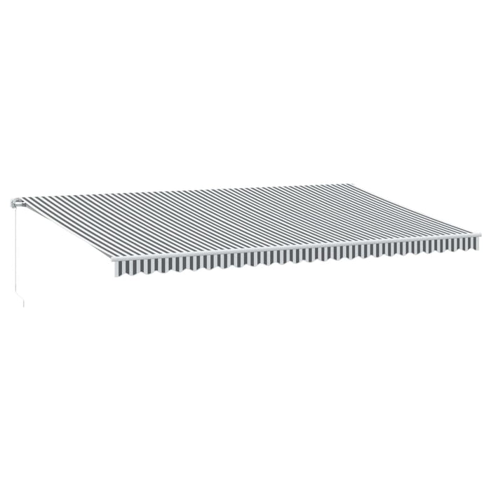 Copertină retractabilă manual cu LED, antracit/alb, 600x350 cm - WALTI WALTI