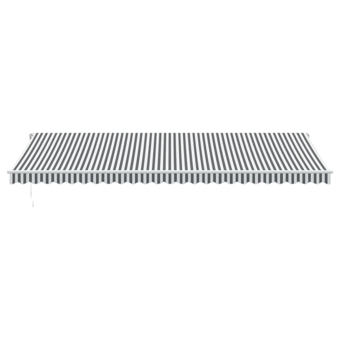 Copertină retractabilă manual cu LED, antracit/alb, 600x350 cm - WALTI WALTI