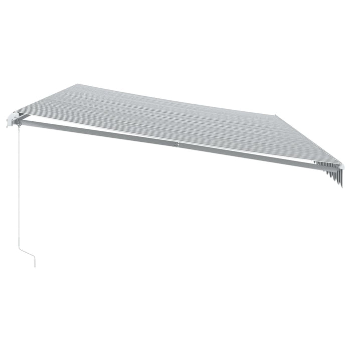 Copertină retractabilă manual cu LED, antracit/alb, 600x350 cm - WALTI WALTI
