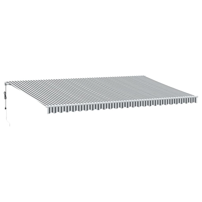 Copertină retractabilă automat, antracit/alb, 600x350 cm WALTI