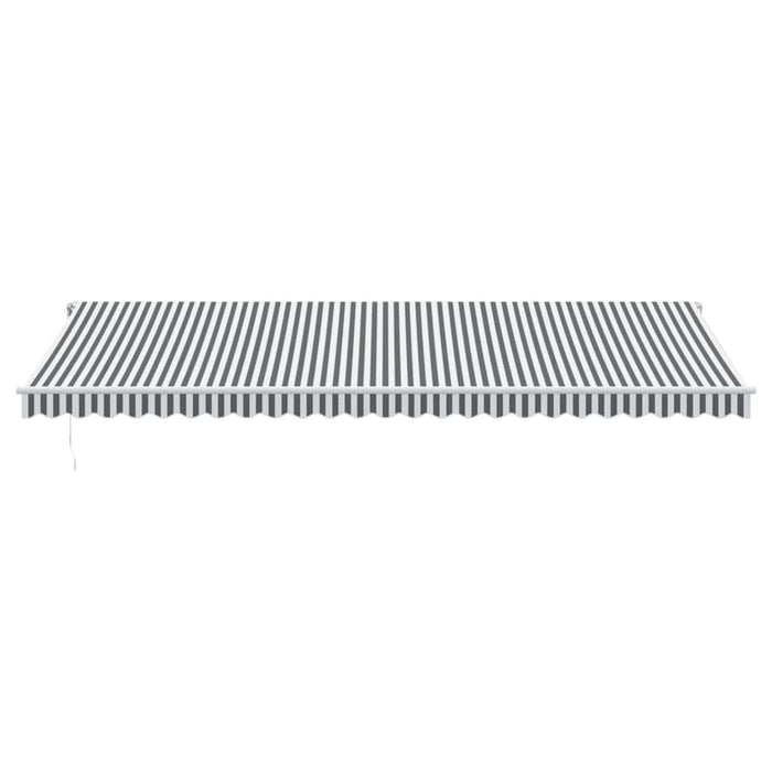 Copertină retractabilă automat, antracit/alb, 600x350 cm WALTI