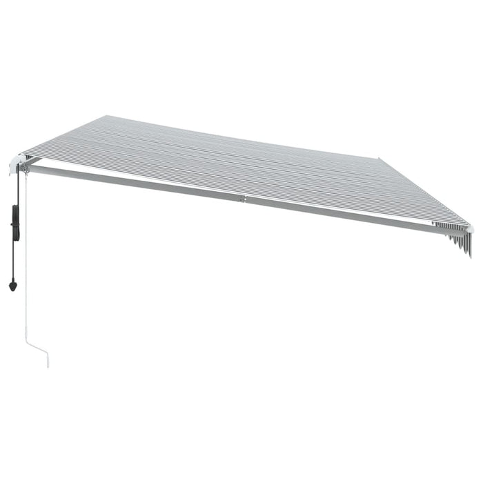 Copertină retractabilă automat, antracit/alb, 600x350 cm WALTI