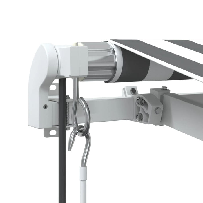 Copertină retractabilă automat, antracit/alb, 600x350 cm WALTI