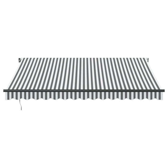 Copertină retractabilă manual, antracit/alb, 400x350 cm - WALTI WALTI