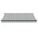 Copertină retractabilă manual, antracit/alb, 400x350 cm - WALTI WALTI