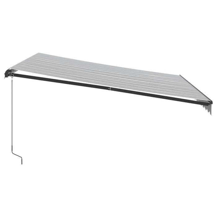 Copertină retractabilă manual, antracit/alb, 400x350 cm - WALTI WALTI
