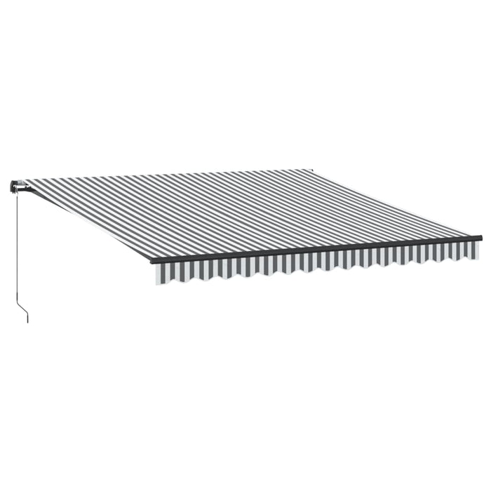 Copertină retractabilă manual cu LED, antracit/alb, 400x350 cm - WALTI WALTI