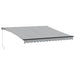 Copertină retractabilă manual cu LED, antracit/alb, 400x350 cm - WALTI WALTI