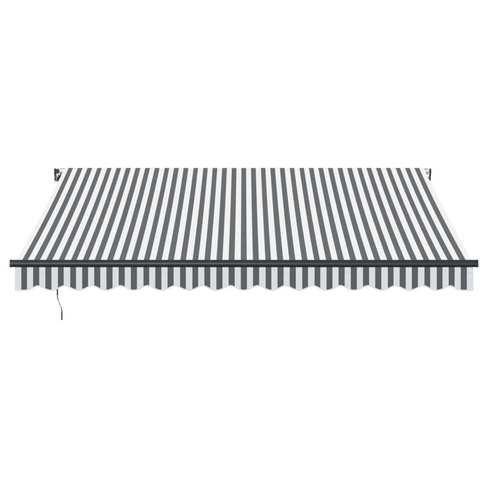 Copertină retractabilă manual cu LED, antracit/alb, 400x350 cm - WALTI WALTI
