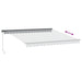 Copertină retractabilă manual cu LED, antracit/alb, 400x350 cm - WALTI WALTI