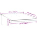 Copertină retractabilă manual cu LED, antracit/alb, 400x350 cm - WALTI WALTI