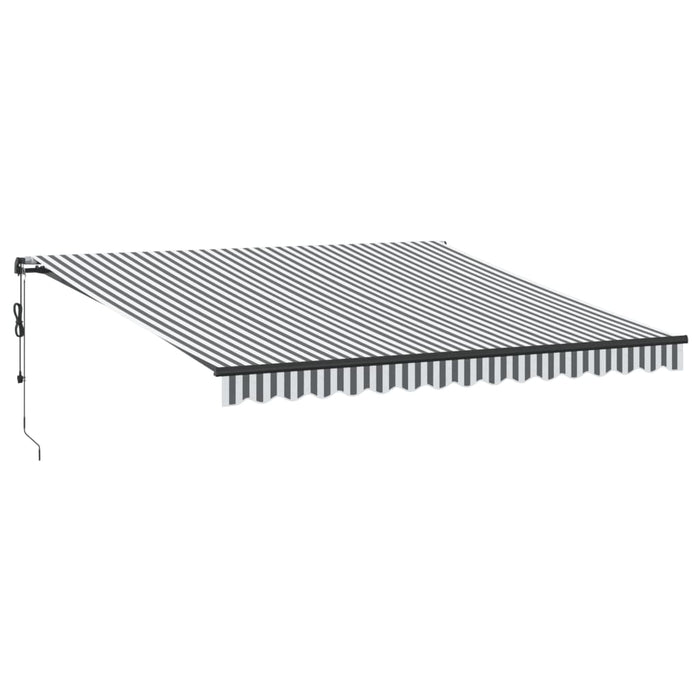 Copertină retractabilă automat, antracit/alb, 400x350 cm - WALTI WALTI