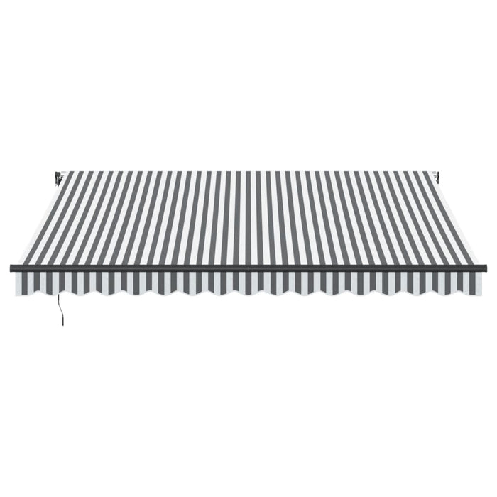 Copertină retractabilă automat, antracit/alb, 400x350 cm - WALTI WALTI